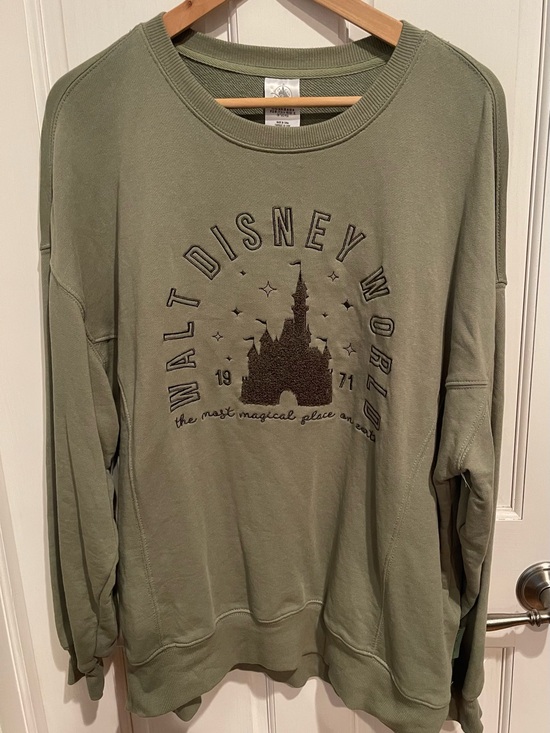 Disney Tops - Walt Disney World Olive Green Crewneck Sweatshirt (Unisex).